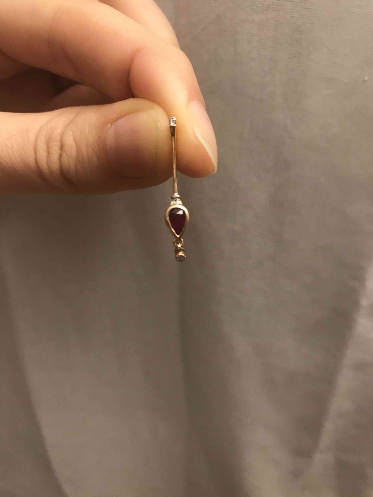 Золотая подвеска с рубинами и бриллиантами SUNLIGHT: красное и розовое ...