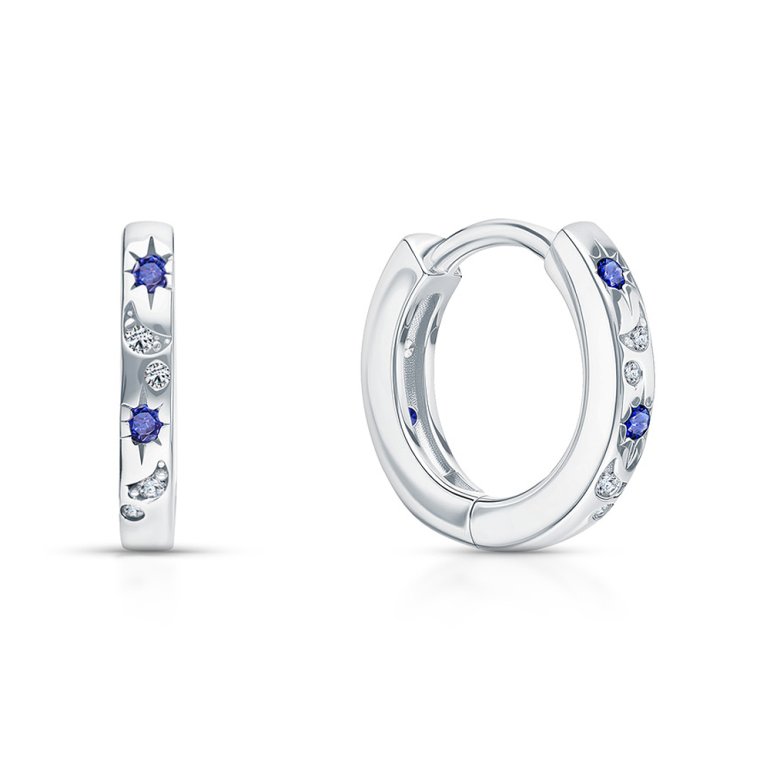 Серебряные серьги с фианитами